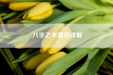 八字乙木喜忌详解（乙木命是什么意思）