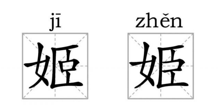 两个字放你面前，看起来都一样的那种