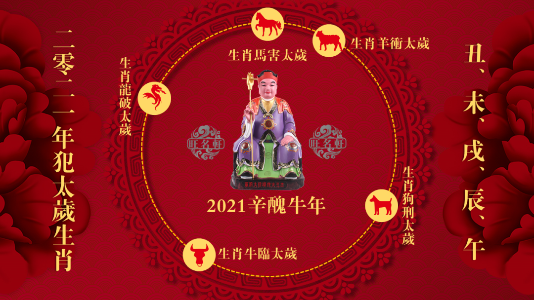 2021年是“辛丑年”年，冲犯太岁的年份