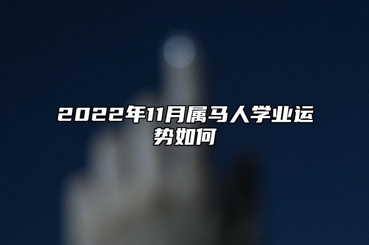 2022年11月属马人学业运势如何 集中精力学而不倦