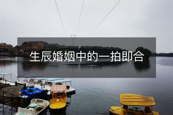 生辰婚姻中的一拍即合